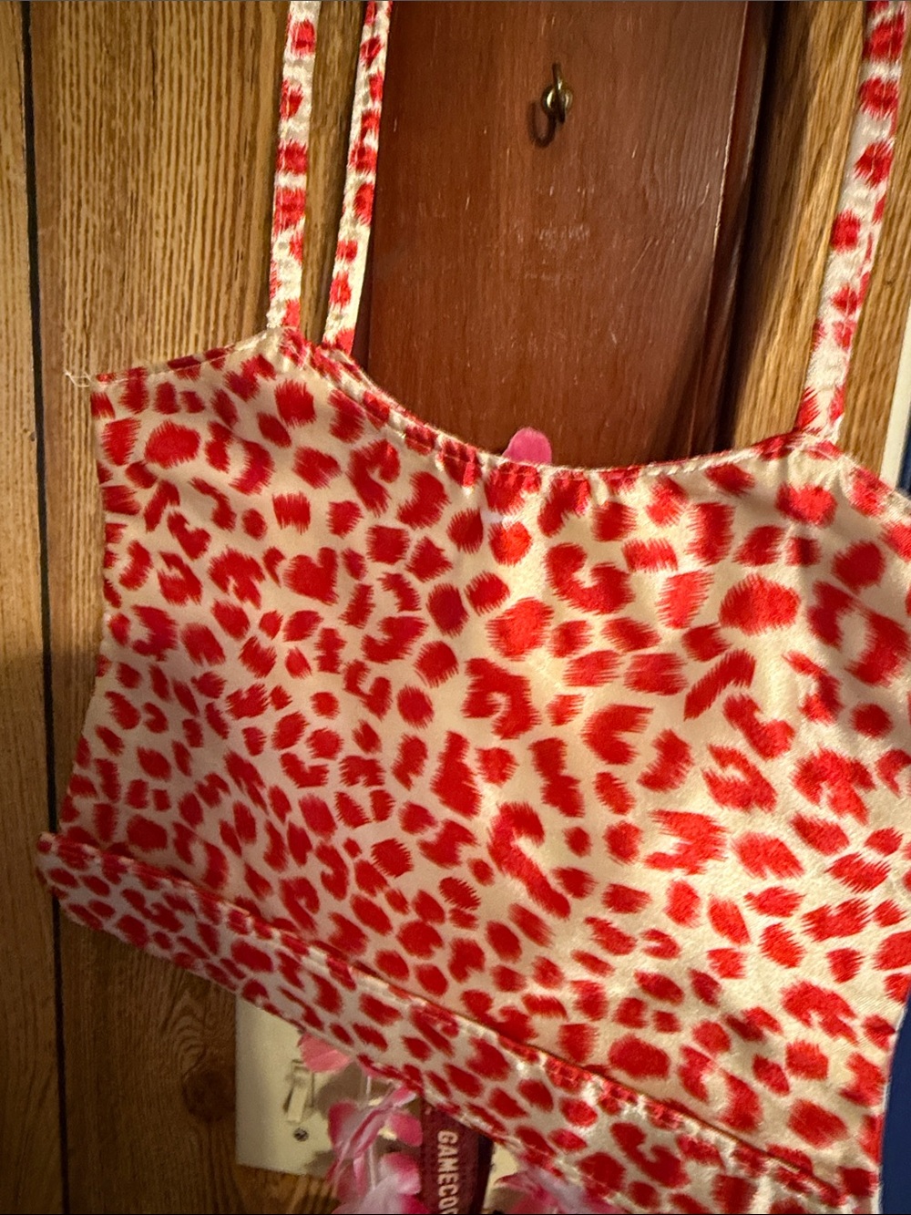 Red Leopard Print Cami Top